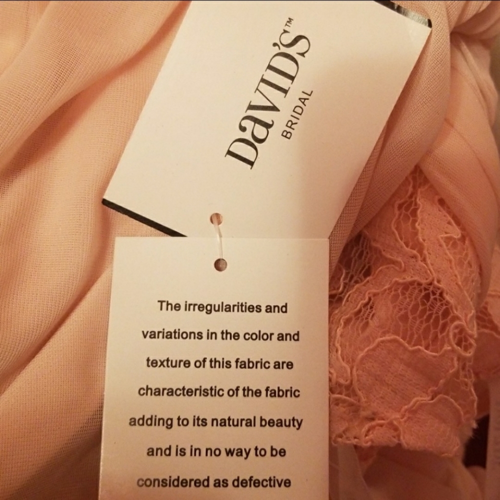 David's Bridal Petal Pink Dress - Picture 3 of 6